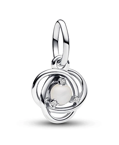 Pandora Sterling Silver Birthday Circle Stone Dangle Charm