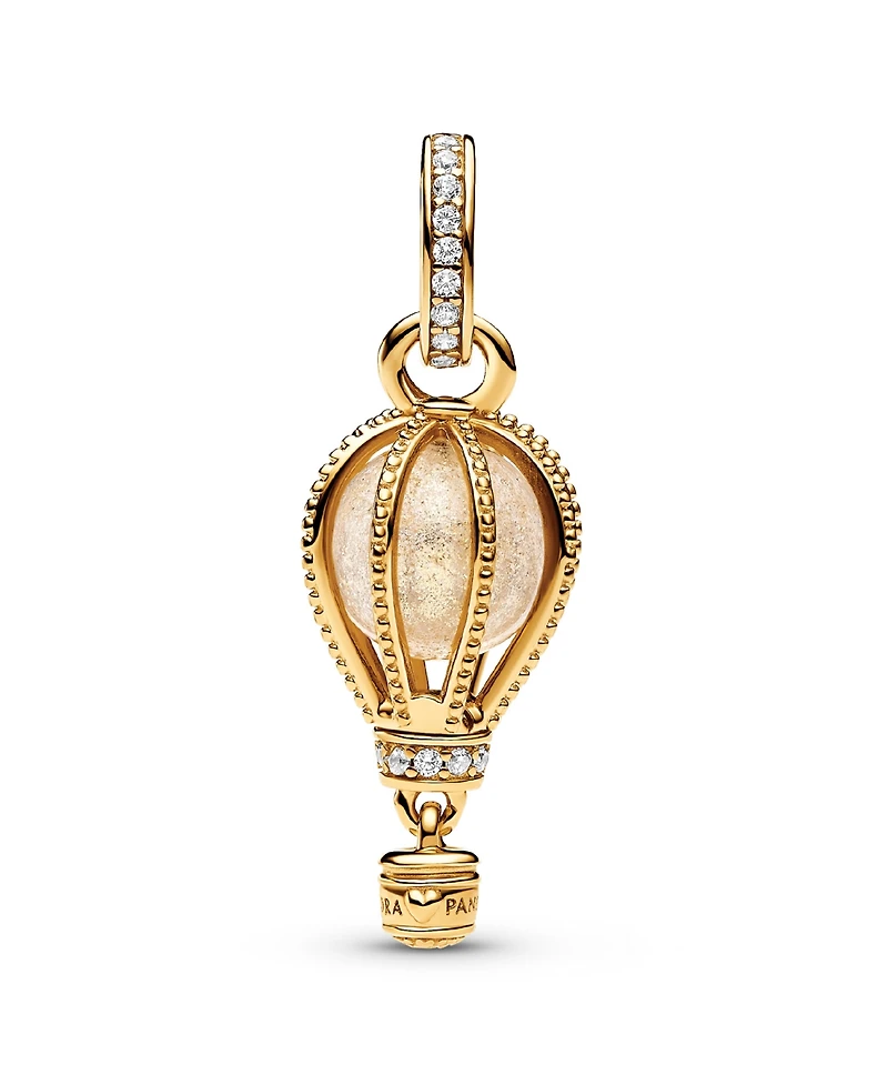 Pandora 14K Gold-Plated Sparkling Clear Hot Air Balloon Dangle Charm