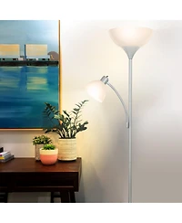 Sky Dome Plus 72" Led Torchiere Floor Lamp with 1 Reading Arm