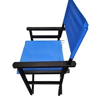 Simplie Fun Canvas and Wood Folding Chairs Set - Blue