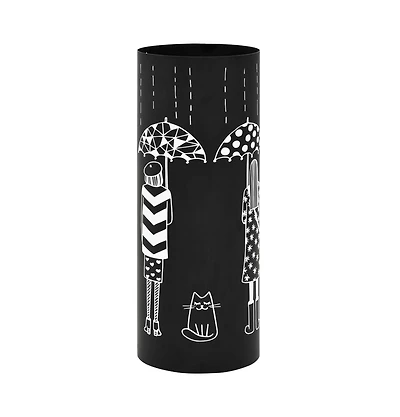 vidaXL Umbrella Stand Women Steel Black