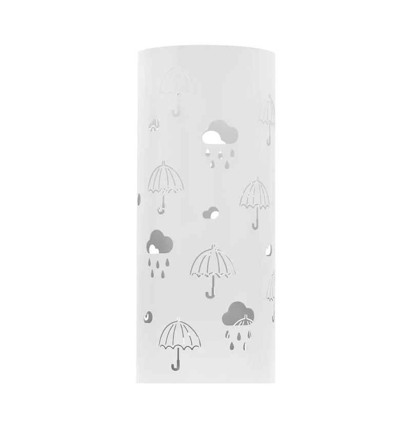 vidaXL Umbrella Stand Umbrellas Steel White
