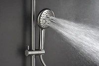 Shower System, With 10" Rain Showerhead, 4-Function Hand Shower, Adjustable Slide Bar And Soap Dish