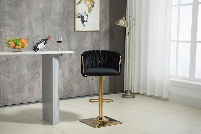 Streamdale Vintage Bar Stools With Back And Footrest Counter Height Dining Chairs