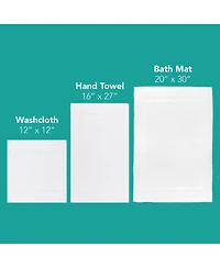 Arkwright Home Admiral Washcloths (12 Pack), 12x12 in., Cotton Poly Blend, White