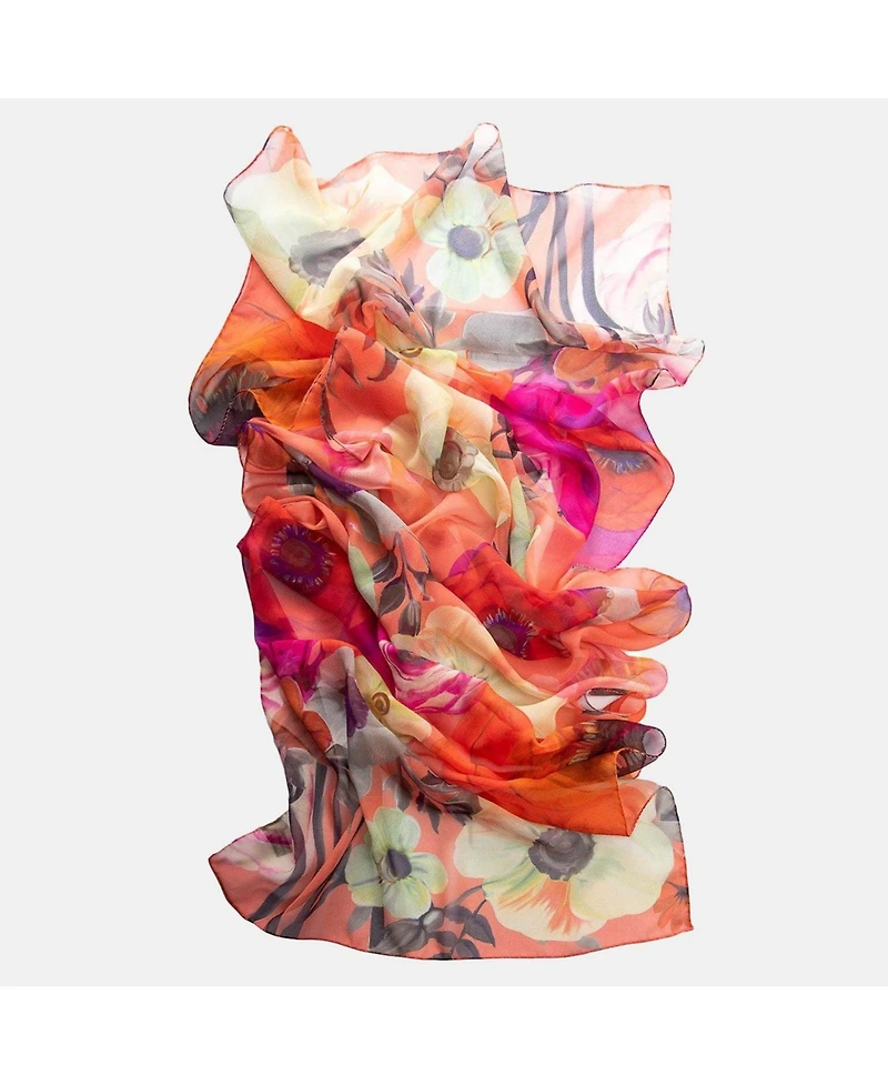 Campo de' Fiori - Long Sheer Silk Scarf for Women