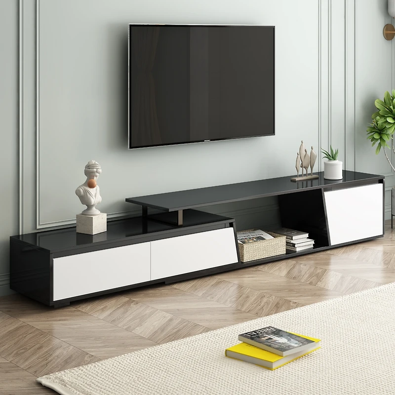 Streamdale Rectangle Tv Stand, 2 Drawers, 1 Cabinet, Up to 100"