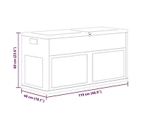 vidaXL Patio Storage Box 84.5 gal Black