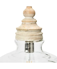 Storied Home Distressed Mango Wood Ceiling Light Cream and Natural