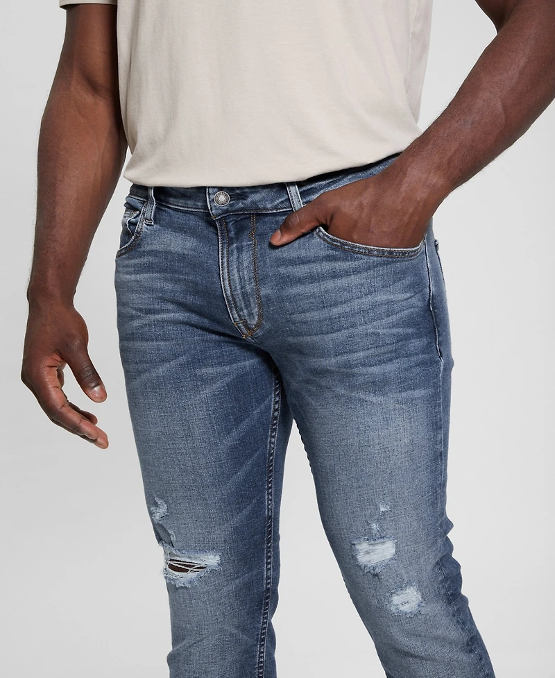 Guess Men's Finnley Medium Wash Tapered Jeans