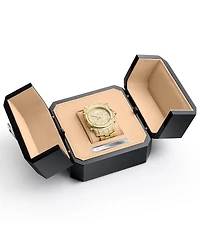 Jbw Men's Jet Setter Platinum Series Diamond (3 ct. t.w.) 18K Gold-Plated Stainless Steel Watch, 50Mm