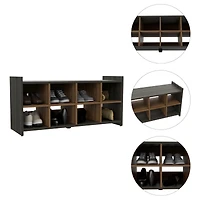 Streamdale Entryway Storage Unit, Eight Shoe Capacity - Espresso Mahogany