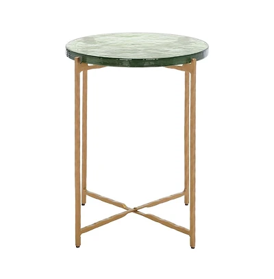 Tengah Round Glass Accent Table