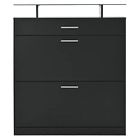 Streamdale Slim Entryway Organizer with Shoe Storage and Led Light