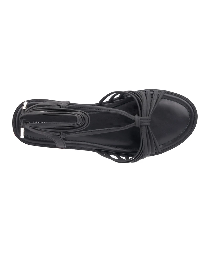 Fashion To Figure Women's Daria Strappy Flat Sandal - Wide Width