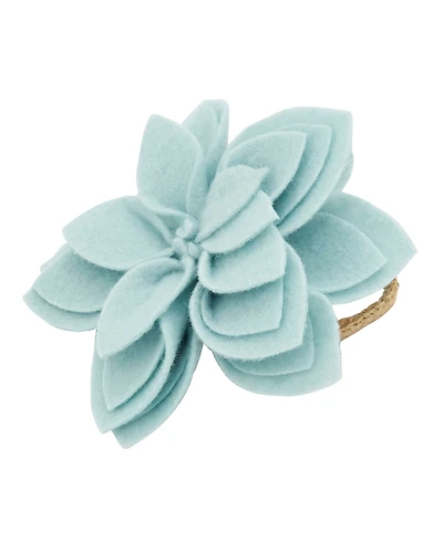 Saro Lifestyle Felt Blossom Napkin Ring, Set of 4