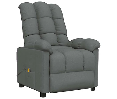 Massage Recliner Dark Gray Fabric
