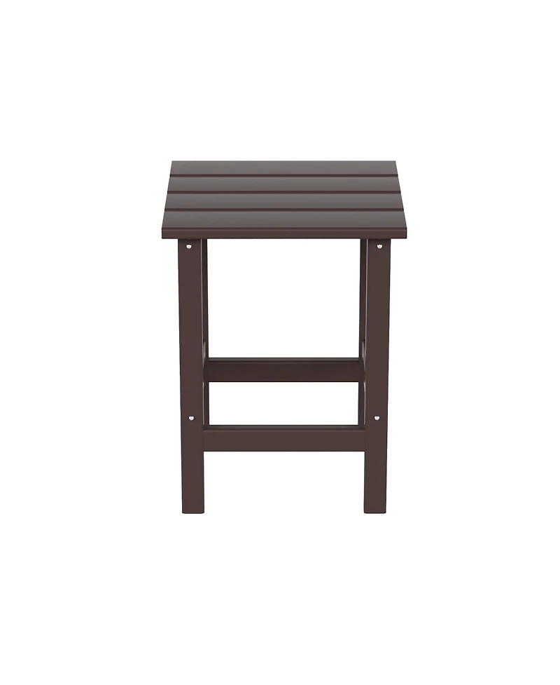 3 Piece set Outdoor Patio Poly Adirondack rocking chairs with side table