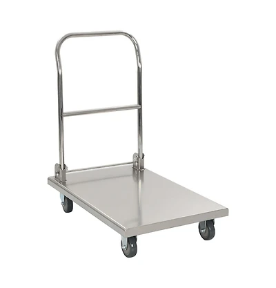 vidaXL Platform Wagon Silver 32.3"x20.9"x33.9" Stainless Steel