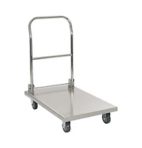 vidaXL Platform Wagon Silver 32.3"x20.9"x33.9" Stainless Steel