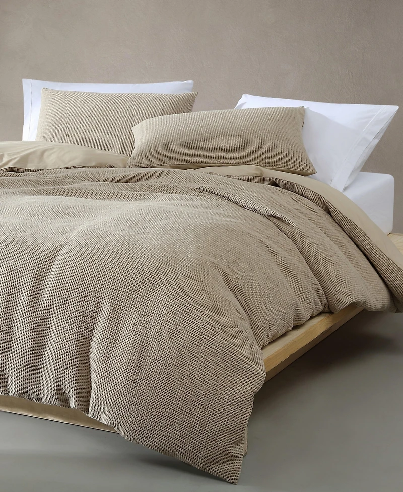 Calvin Klein Microwaffle Melange 3 Piece Duvet Cover Set