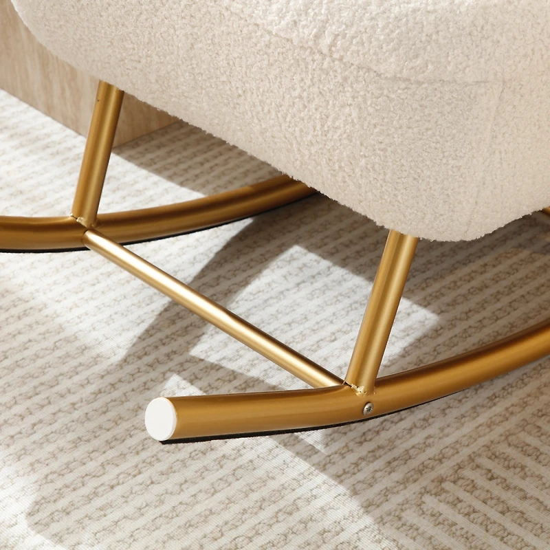 Streamdale Sherpa Nursery Rocking Chair for Baby and Kids
