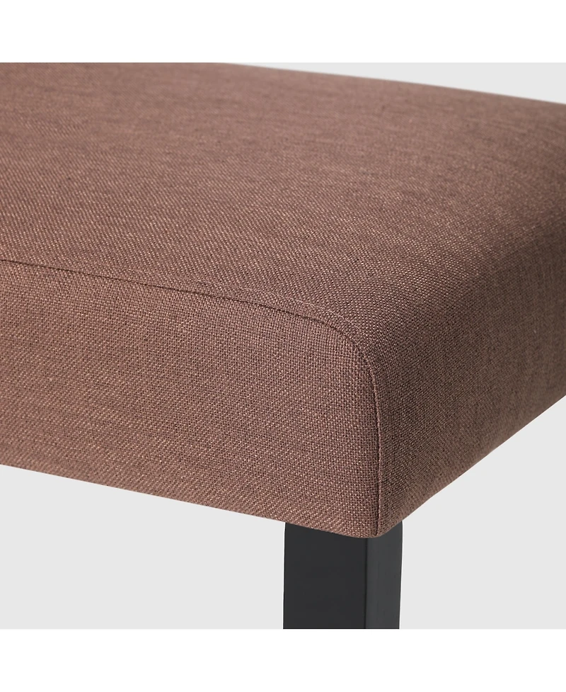 WestinTrends Upholstered Linen Fabric Dining Chair Set of 2