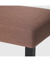 WestinTrends Upholstered Linen Fabric Dining Chair Set of 2