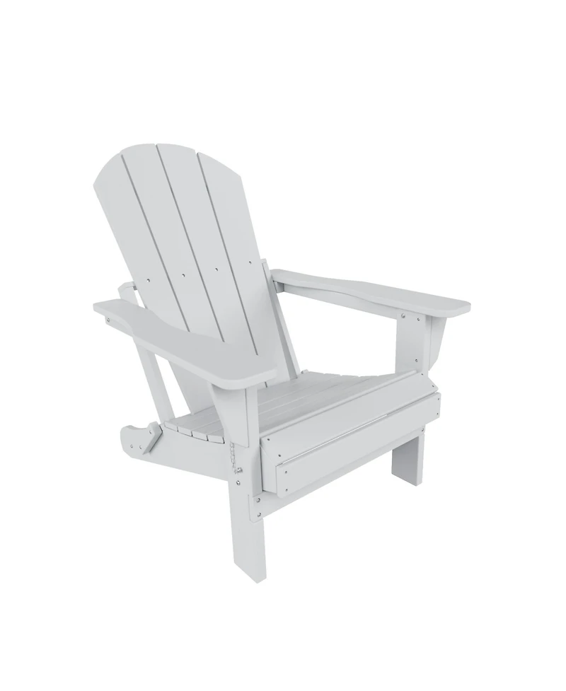 WestinTrends 4 Piece Set Classic Folding Adirondack Chair With Footrest Ottoman