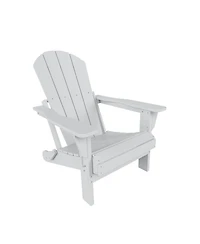 WestinTrends 4 Piece Set Classic Folding Adirondack Chair With Footrest Ottoman
