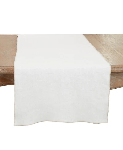 Saro Lifestyle Stonewashed Stitched Edge Table Runner, 16"x72"