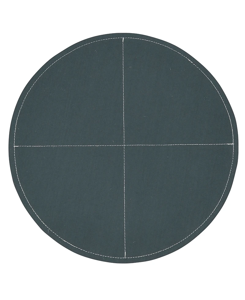 Saro Lifestyle Pu Leather Luxe Placemat Set of 4,15"x15"