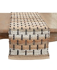 Saro Lifestyle Tailored Stripe Table Runner, 14"x72"