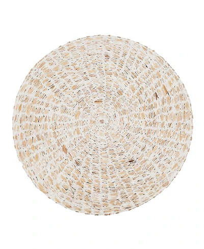 Saro Lifestyle Foil Print Natural Fiber Placemat Set of 4,15"x15"