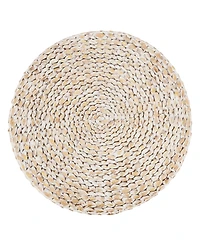 Saro Lifestyle Foil Print Natural Fiber Placemat Set of 4,15"x15"