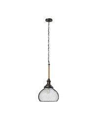 Robert Stevenson Lighting Martha - Woven Metal and Natural Rope Ceiling Light Black