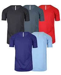 Galaxy By Harvic Men's Short Sleeve Moisture-Wicking Quick Dry Performance Crew Neck Tee - Pack