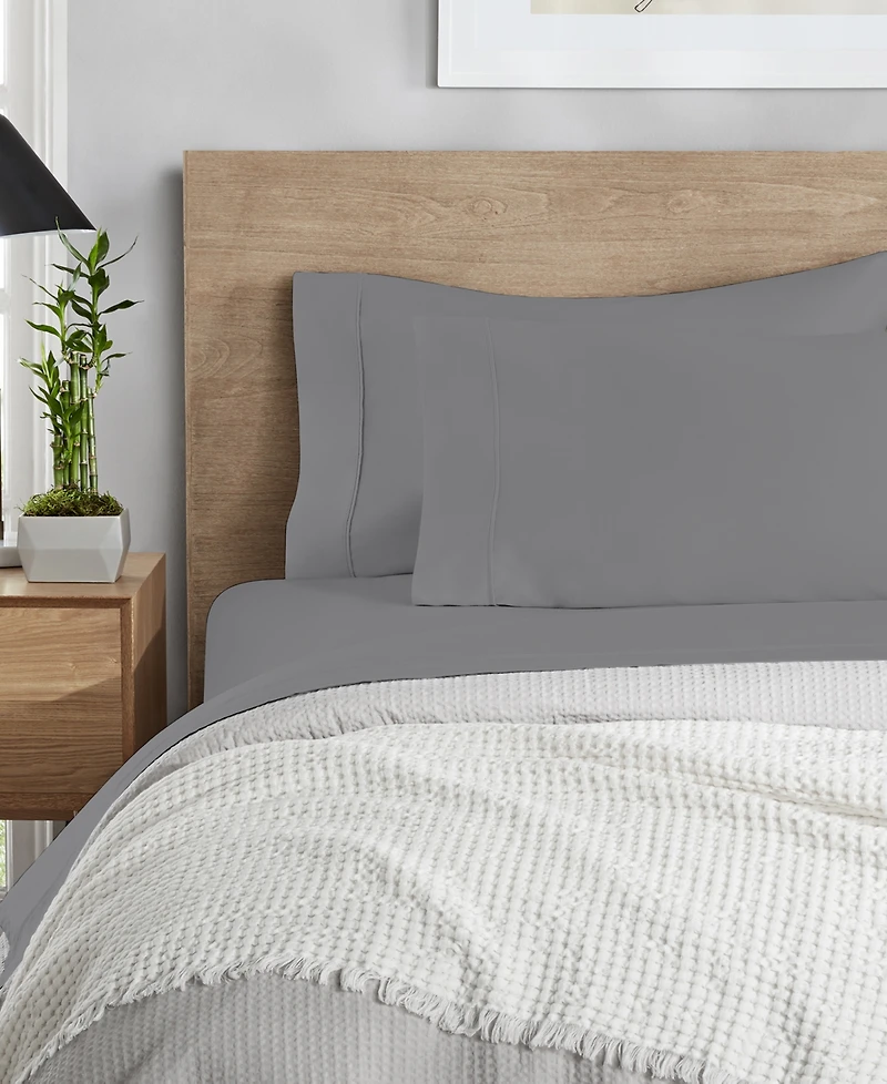 Purity Home 400 Thread Count Cotton Percale 4-Pc. Sheet Set