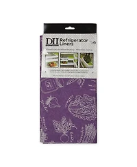 Design Imports Fridge Liner Collection Non-Adhesive, Cut to Fit, 12x24", Eggplant Market, 6 Piece