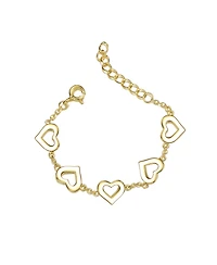 GiGiGirl 14k Yellow Gold Plated Forever Heart Toddler/Kids Bracelet, Adjustable Length, 1-6yrs