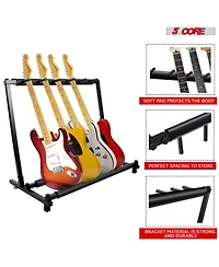 5 Core Guitar Rack Stand • Multi Guitars Holder Storage Stands for Acoustic Electric and Bass Soporte Para Guitarra