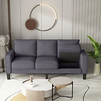 Streamdale Furniture Modern Living Room Furniture Sofa In Dark Fabric