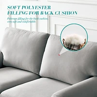 Simplie Fun Linen Fabric Upholstered With Storage Sofa 2+3 Sectional