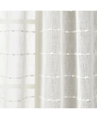 Lush Decor Farmhouse Textured Grommet Sheer Window Curtain Panels