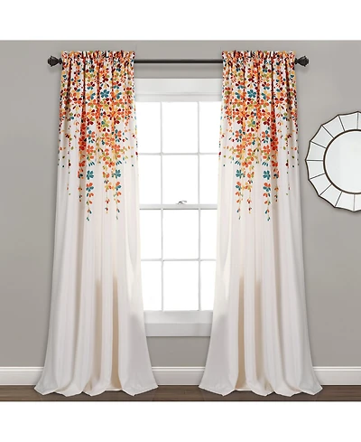 Lush Decor Weeping Flower Light Filtering Window Curtain Panels