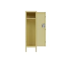 Streamdale Furniture Retro Style Metal Locker Cabinet - Yellow