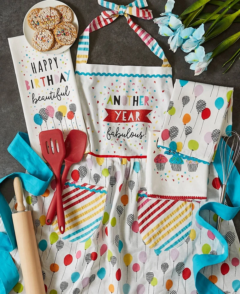 Design Imports Happy Birthday Confetti Collection, Dishtowel Set