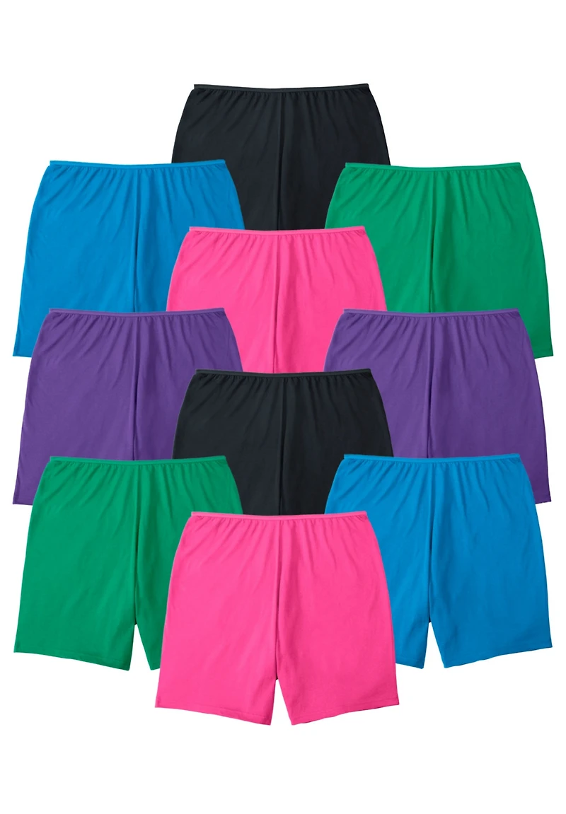 Comfort Choice Women's Cotton Boxer 10-Pack