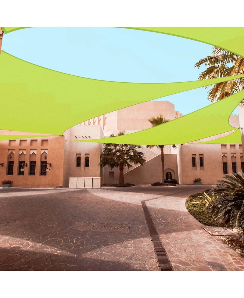 2 Pack 20x16 Ft 97% Uv Block Rectangle Sun Shade Sail Canopy Outdoor Patio Yard