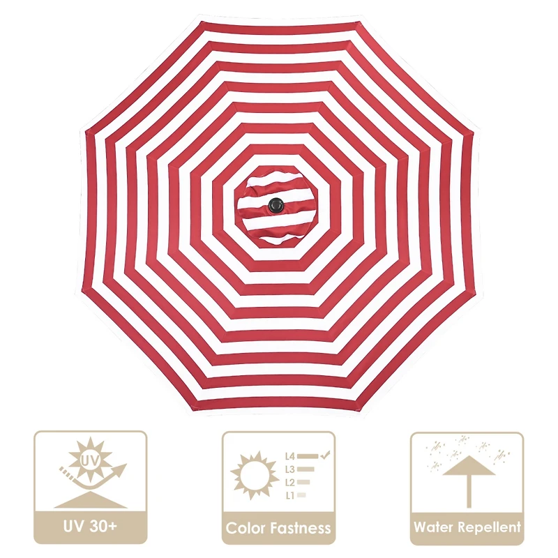 9 Ft Patio Umbrella Replacement Canopy Market Table Top Sunshade Cover Outdoor
